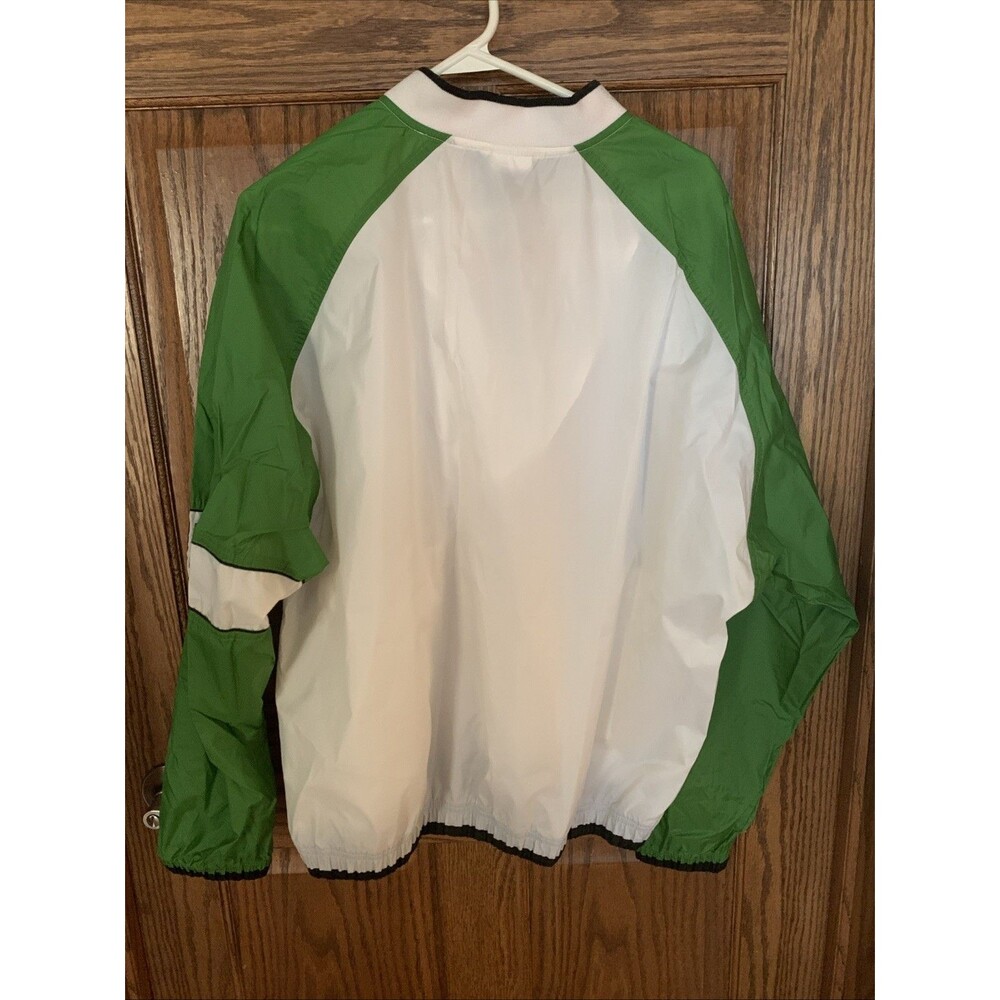 Vintage Nike Center Swoosh Windbreaker Jacket M Lime Green White Y2K - Picture 6 of 8